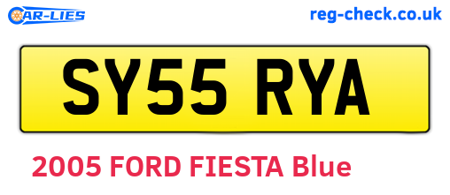 SY55RYA are the vehicle registration plates.