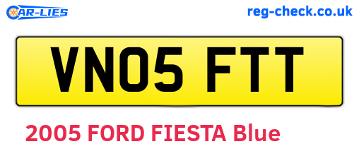 VN05FTT are the vehicle registration plates.
