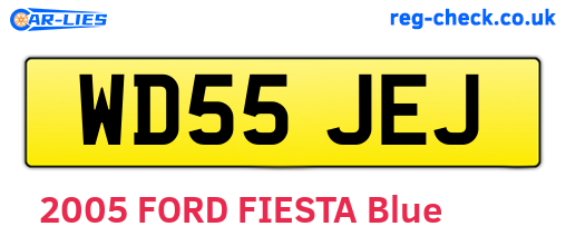 WD55JEJ are the vehicle registration plates.
