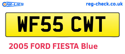 WF55CWT are the vehicle registration plates.