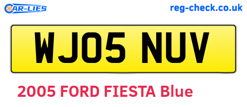 WJ05NUV are the vehicle registration plates.