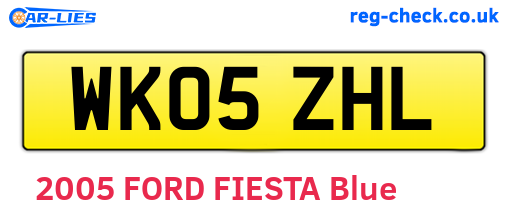 WK05ZHL are the vehicle registration plates.