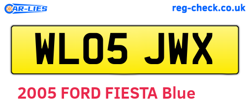 WL05JWX are the vehicle registration plates.