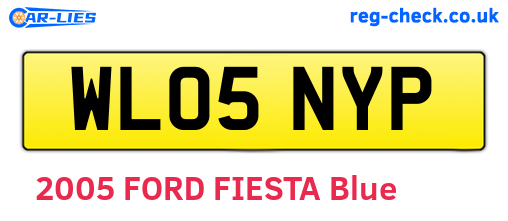 WL05NYP are the vehicle registration plates.
