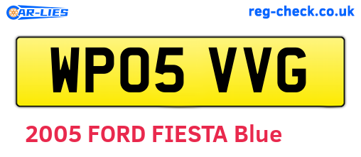 WP05VVG are the vehicle registration plates.