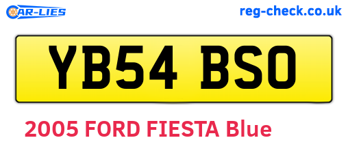 YB54BSO are the vehicle registration plates.