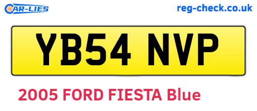 YB54NVP are the vehicle registration plates.