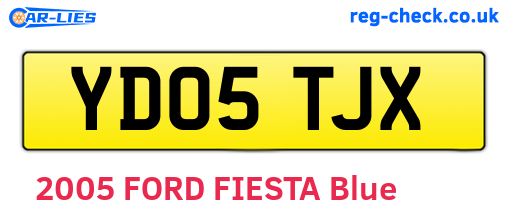 YD05TJX are the vehicle registration plates.