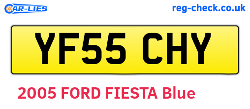 YF55CHY are the vehicle registration plates.