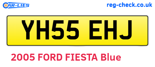 YH55EHJ are the vehicle registration plates.