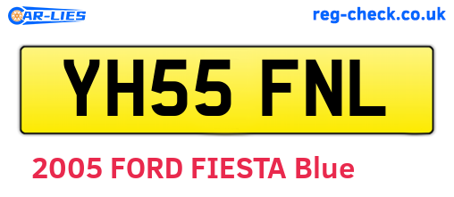 YH55FNL are the vehicle registration plates.