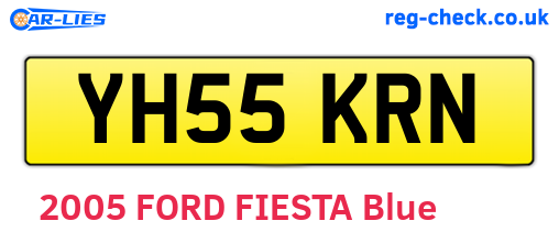 YH55KRN are the vehicle registration plates.
