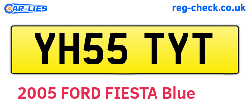 YH55TYT are the vehicle registration plates.
