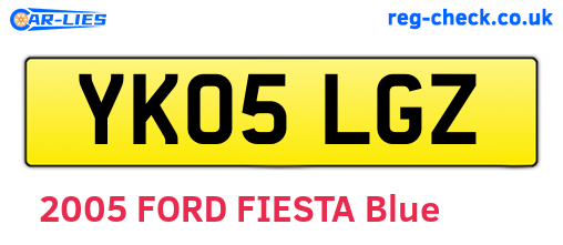 YK05LGZ are the vehicle registration plates.