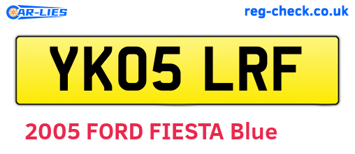 YK05LRF are the vehicle registration plates.