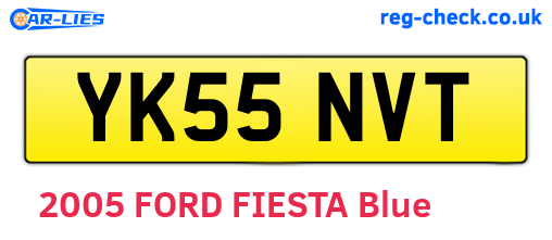 YK55NVT are the vehicle registration plates.
