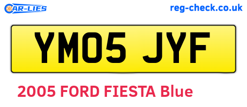 YM05JYF are the vehicle registration plates.