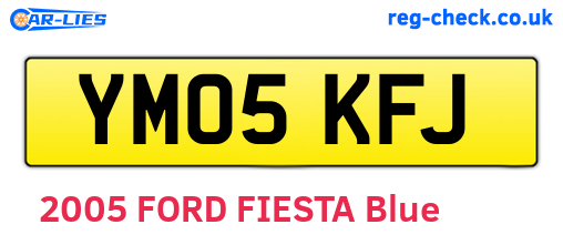 YM05KFJ are the vehicle registration plates.