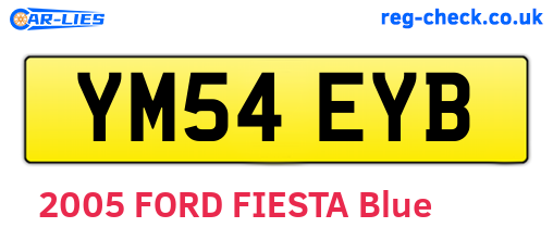 YM54EYB are the vehicle registration plates.