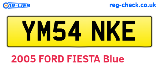 YM54NKE are the vehicle registration plates.