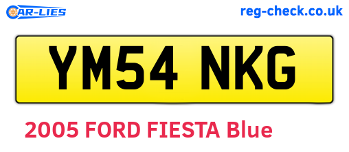 YM54NKG are the vehicle registration plates.