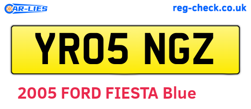 YR05NGZ are the vehicle registration plates.