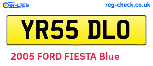 YR55DLO are the vehicle registration plates.