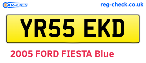 YR55EKD are the vehicle registration plates.