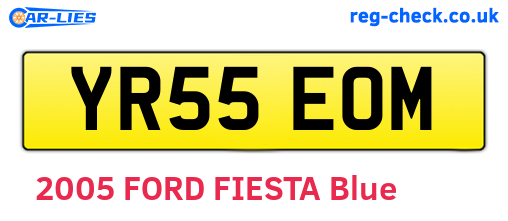 YR55EOM are the vehicle registration plates.