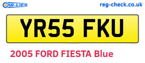 YR55FKU are the vehicle registration plates.
