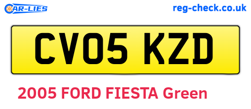CV05KZD are the vehicle registration plates.