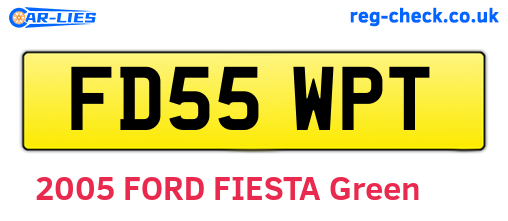 FD55WPT are the vehicle registration plates.