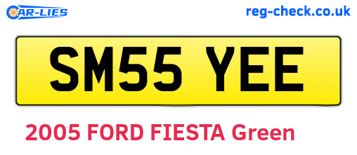 SM55YEE are the vehicle registration plates.
