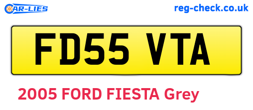 FD55VTA are the vehicle registration plates.