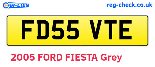 FD55VTE are the vehicle registration plates.
