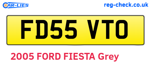 FD55VTO are the vehicle registration plates.