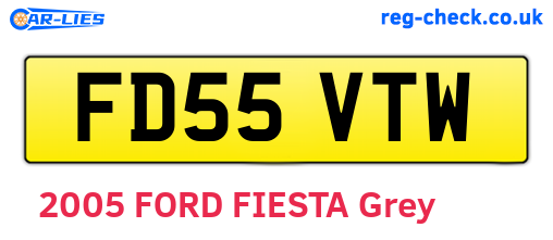 FD55VTW are the vehicle registration plates.