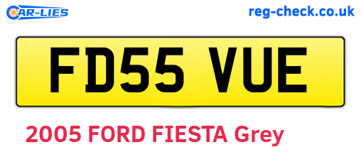 FD55VUE are the vehicle registration plates.