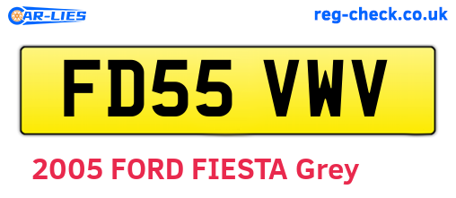 FD55VWV are the vehicle registration plates.