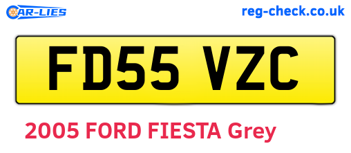 FD55VZC are the vehicle registration plates.
