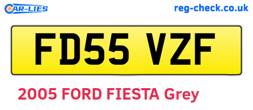 FD55VZF are the vehicle registration plates.