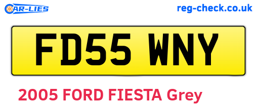 FD55WNY are the vehicle registration plates.