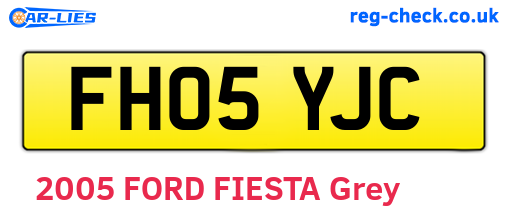 FH05YJC are the vehicle registration plates.