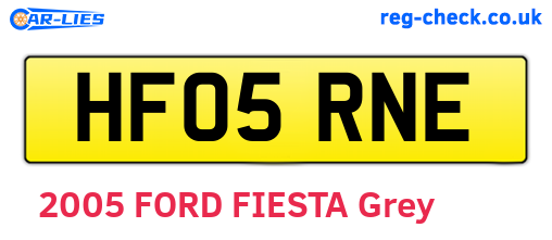 HF05RNE are the vehicle registration plates.