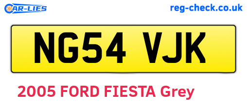 NG54VJK are the vehicle registration plates.