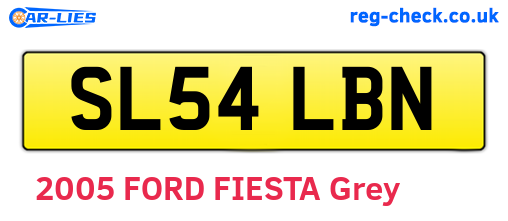 SL54LBN are the vehicle registration plates.