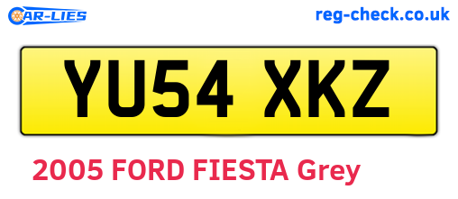 YU54XKZ are the vehicle registration plates.