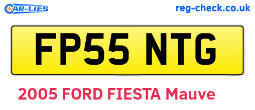 FP55NTG are the vehicle registration plates.