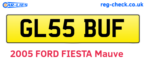 GL55BUF are the vehicle registration plates.