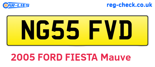 NG55FVD are the vehicle registration plates.